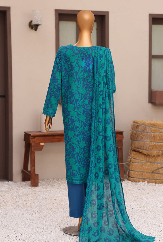 Everyday Prints by HZ Textiles Digital Printed Lawn Suit Unstitched 3 Piece EP - 3320
