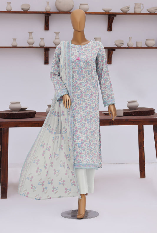 Everyday Prints by HZ Textiles Digital Printed Lawn Suit Unstitched 3 Piece EP - 3322