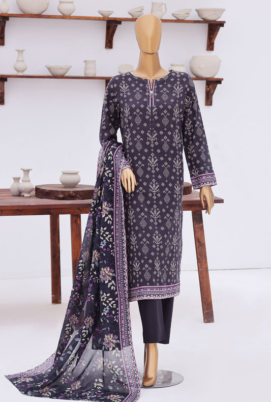 Everyday Prints by HZ Textiles Digital Printed Lawn Suit Unstitched 3 Piece EP - 3325