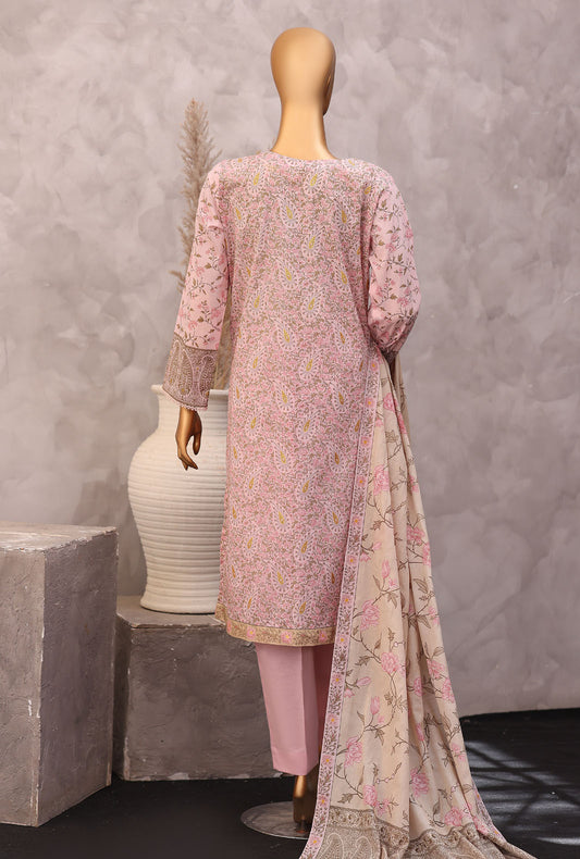Exclusive by HZ Textiles Printed Lawn Suit Unstitched 3 Piece EPC - 7057