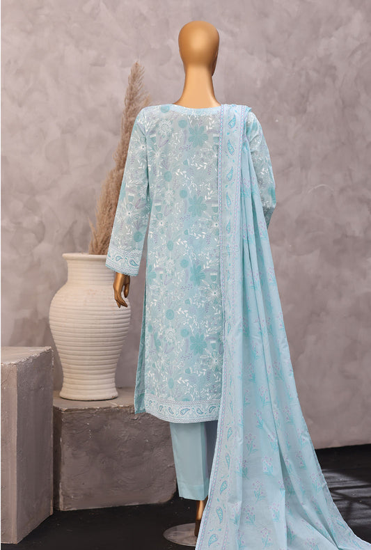 Exclusive by HZ Textiles Printed Lawn Suit Unstitched 3 Piece EPC - 7062