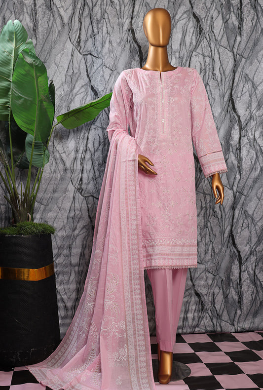 Exclusive Mid Summer by HZ Textiles Embroidered Cotton Suit Unstitched 3 Piece EMC-27 - Summer Collection