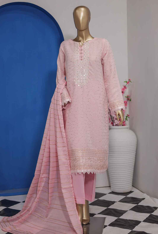 3 Piece Unstitched -Festive Jacquard Embroidered Lawn Suit - FJE-02