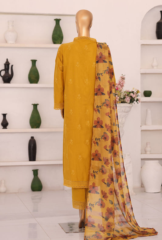 Floral Vibes by HZ Textiles Embroidered Lawn Suit Unstitched 3 Piece FVE - 01