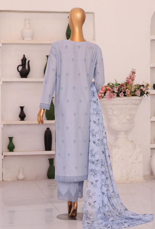 Floral Vibes by HZ Textiles Embroidered Lawn Suit Unstitched 3 Piece FVE - 04