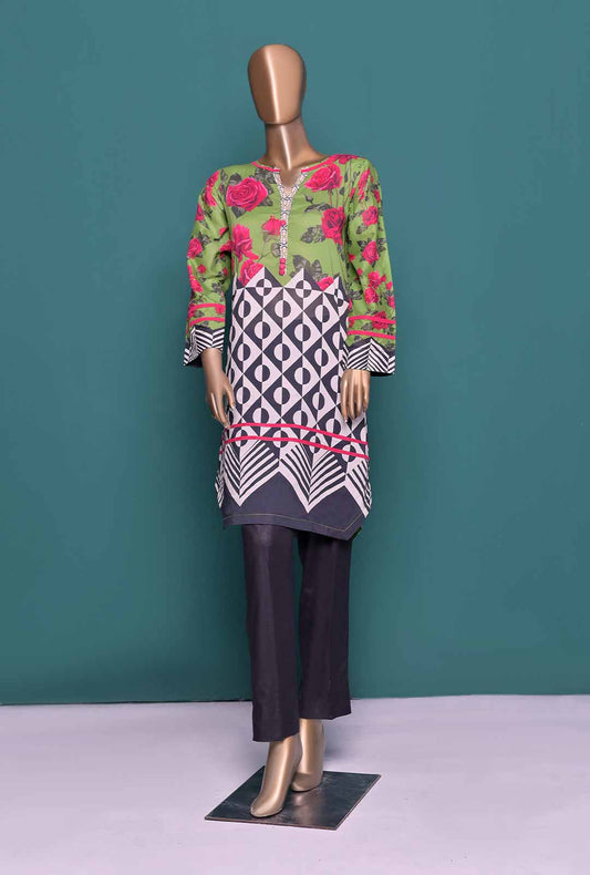 1 Piece Stitched Lawn Printed Suit