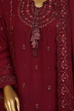 3 Piece Stitched Fasaane Chiffon HZK-187 Mehroon Vol-07