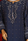 3 Piece Stitched Fasaane Chiffon HZK-188 Blue Vol-07