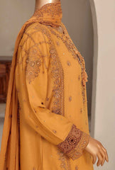 3 Piece Stitched Fasaane HZK-170 Mustard Vol-04