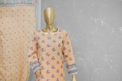 3 Piece Unstitched - Printed Cotton with Printed Lawn Dupatta
