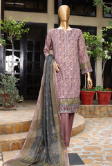 3 Piece Unstitched - Jacquard Premium Printed Suit