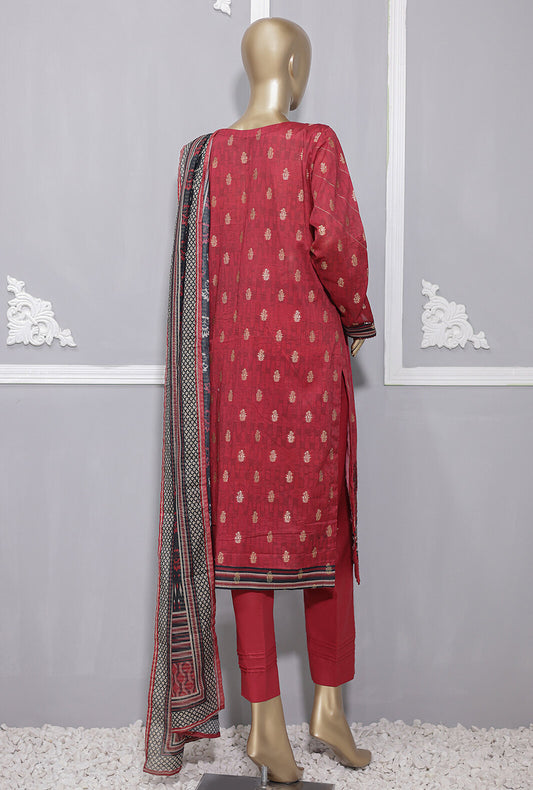 3 Piece Unstitched - Jacquard Premium Embroidered Suit JPE-13