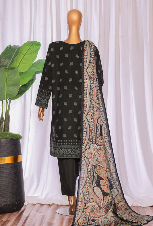 Crosshatch Embroidered Khaddar Unstitched Suit By HZ Textiles- KCE - 3088