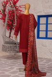 Crosshatch Embroidered Khaddar Unstitched Suit By HZ Textiles- KCE - 3093