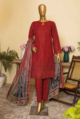 3 Piece Unstitched - Khaddar Chikankari Embroidered - KPC-02