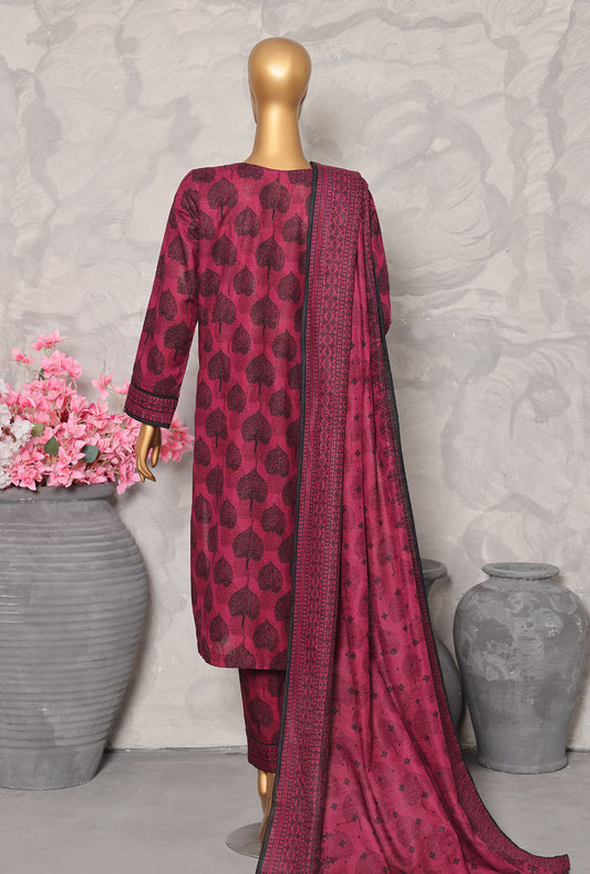 Khaddar Co Ords by HZ Textiles Embroidered Khaddar Suit Unstitched 3 Piece KCP - 3063