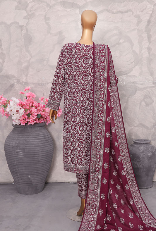 Khaddar Co Ords by HZ Textiles Embroidered Khaddar Suit Unstitched 3 Piece KCP - 3064
