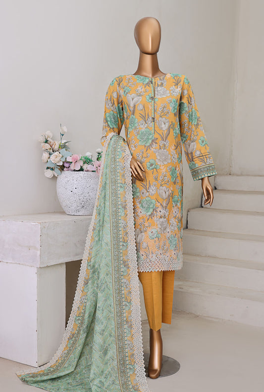 Khaddar Chikankari by HZ Textiles Embroidered Khaddar Suit Unstitched 3 Piece - KEC-106 - Winter Collection