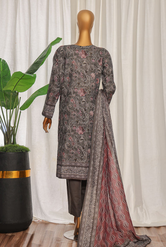 Premium Khaddar by HZ Textiles Embroidered Khaddar Suit Unstitched 3 Piece - KPE - 3037