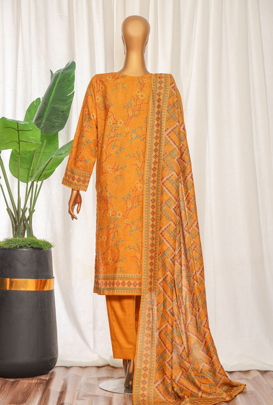 Premium Khaddar by HZ Textiles Embroidered Khaddar Suit Unstitched 3 Piece - KPE - 3039