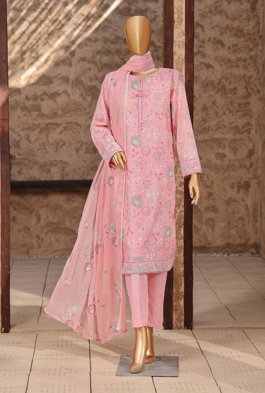 Libas e Khas by HZ Textiles Embroidered Karandi Suit Unstitched 3 Piece KPP - 7026