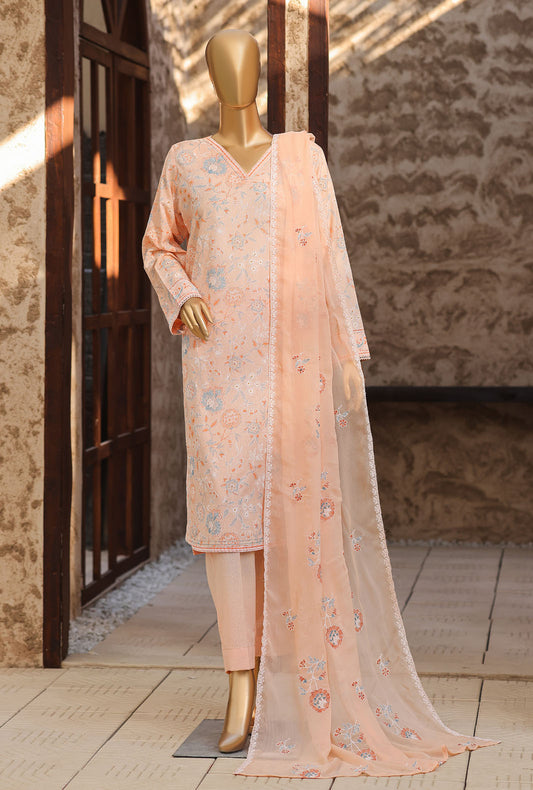 Libas e Khas by HZ Textiles Embroidered Karandi Suit Unstitched 3 Piece KPP - 7023