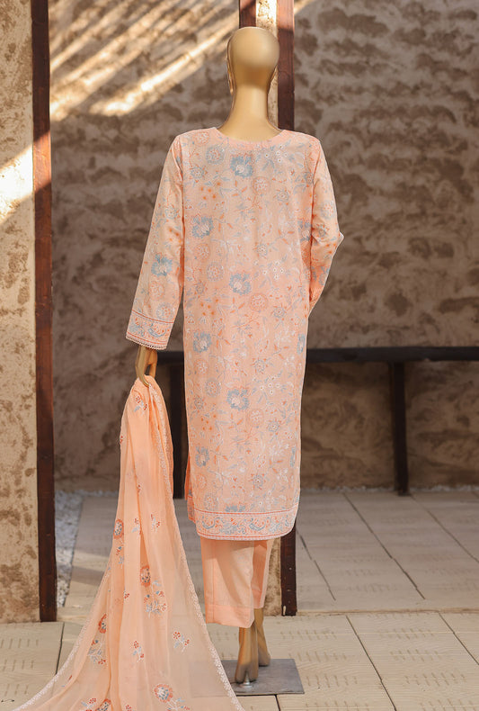 Libas e Khas by HZ Textiles Embroidered Karandi Suit Unstitched 3 Piece KPP - 7023
