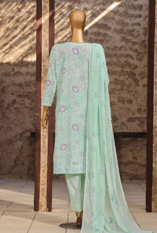Libas e Khas by HZ Textiles Embroidered Karandi Suit Unstitched 3 Piece KPP - 7024