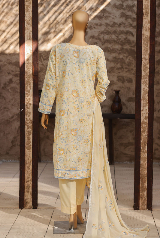 Libas e Khas by HZ Textiles Embroidered Karandi Suit Unstitched 3 Piece KPP - 7027