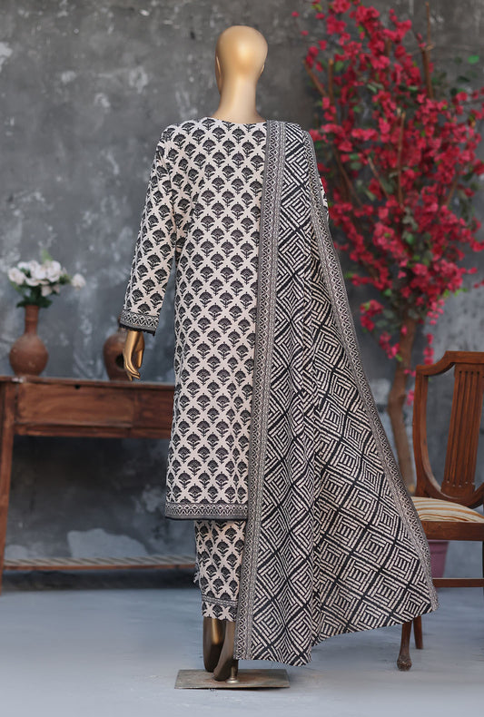 Khaddar Separates by HZ Textiles Printed Khaddar Suit Unstitched 3 Piece KSP - 3425