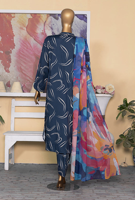 Linen Wintry by HZ Textiles Printed Linen Suit Unstitched 3 Piece LCP-1316 Vol-4 - Winter Collection