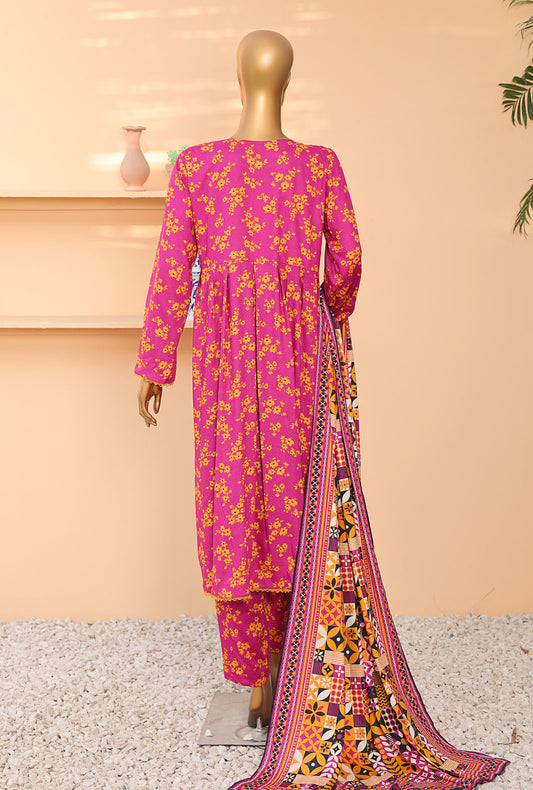Linen Wintry by HZ Textiles Printed Linen Suit Unstitched 3 Piece LCP-201 Vol-4 - Winter Collection