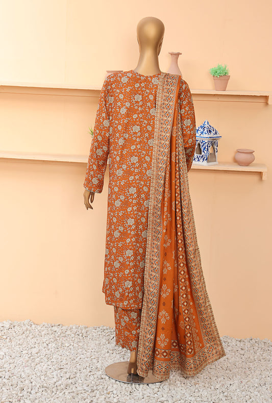 Linen Wintry by HZ Textiles Printed Linen Suit Unstitched 3 Piece LCP-202 Vol-4 - Winter Collection