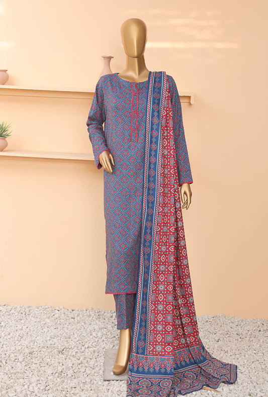 Linen Wintry by HZ Textiles Printed Linen Suit Unstitched 3 Piece LCP-204 Vol-4 - Winter Collection