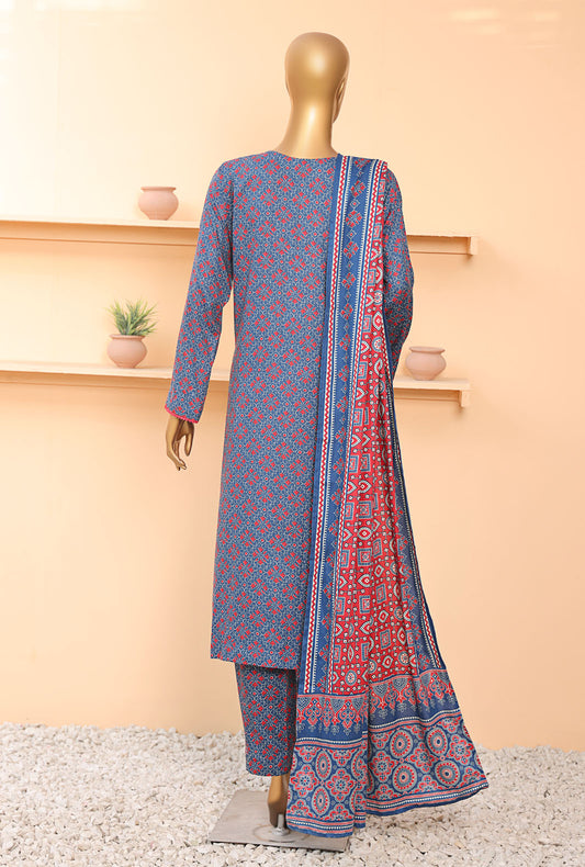 Linen Wintry by HZ Textiles Printed Linen Suit Unstitched 3 Piece LCP-204 Vol-4 - Winter Collection