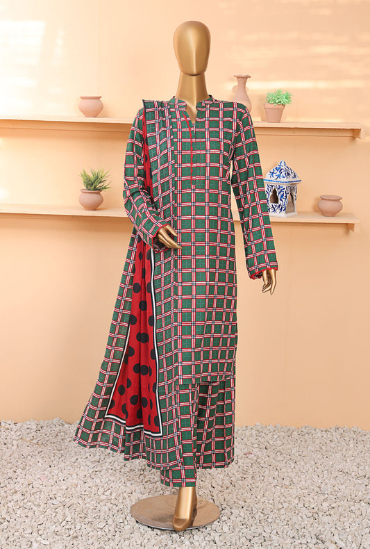 Linen Wintry by HZ Textiles Printed Linen Suit Unstitched 3 Piece LCP-205 Vol-4 - Winter Collection