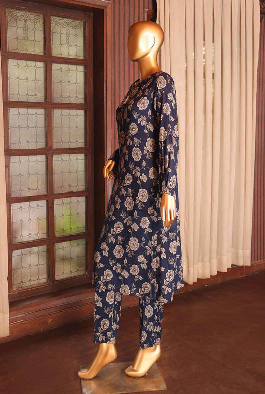 2 Piece Unstitched - Digital Printed Linen Dobby Co-Ords Suit - LDP-1100