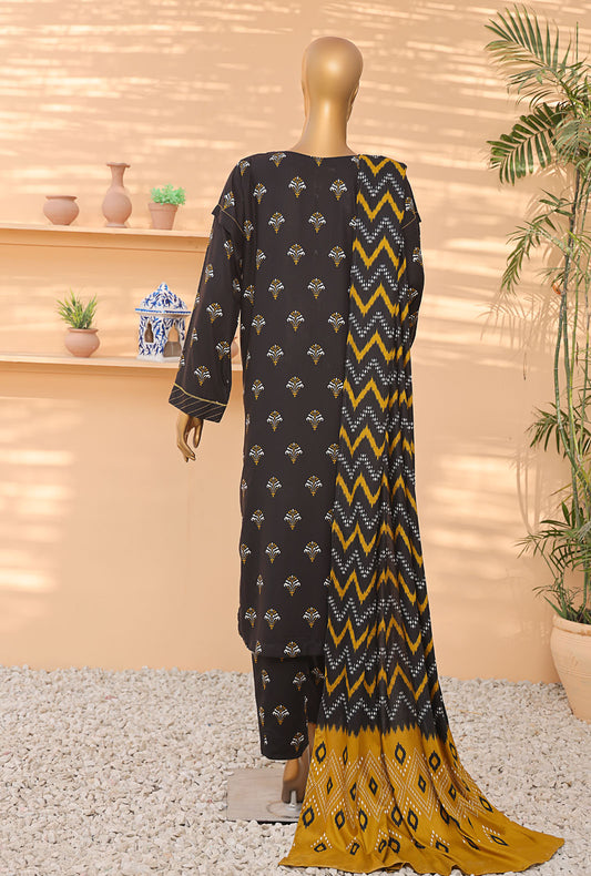 Linen Wintry by HZ Textiles Printed Linen Suit Unstitched 3 Piece LCP-206 Vol-4 - Winter Collection