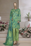 Aashkaar by HZ Textiles Printed Suit Lawn Stitched 3 Piece LPE-3P-543 Green Roses Vol-07 - Ready To Wear