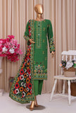 Linen Slub by HZ Textiles Printed Linen Suit Unstitched 3 Piece LSD-301 - Winter Collection