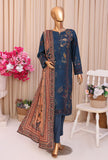 Linen Slub by HZ Textiles Printed Linen Suit Unstitched 3 Piece LSD-302 - Winter Collection