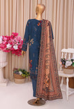 Linen Slub by HZ Textiles Printed Linen Suit Unstitched 3 Piece LSD-302 - Winter Collection