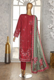 Linen Slub by HZ Textiles Printed Linen Suit Unstitched 3 Piece LSD-307 - Winter Collection