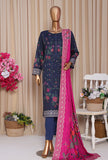 Linen Slub by HZ Textiles Printed Linen Suit Unstitched 3 Piece LSD-308 - Winter Collection