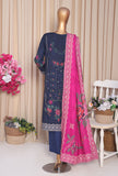 Linen Slub by HZ Textiles Printed Linen Suit Unstitched 3 Piece LSD-308 - Winter Collection