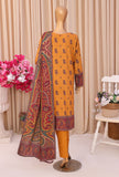 Linen Slub by HZ Textiles Printed Linen Suit Unstitched 3 Piece LSD-309 - Winter Collection