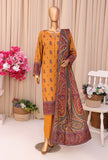 Linen Slub by HZ Textiles Printed Linen Suit Unstitched 3 Piece LSD-309 - Winter Collection