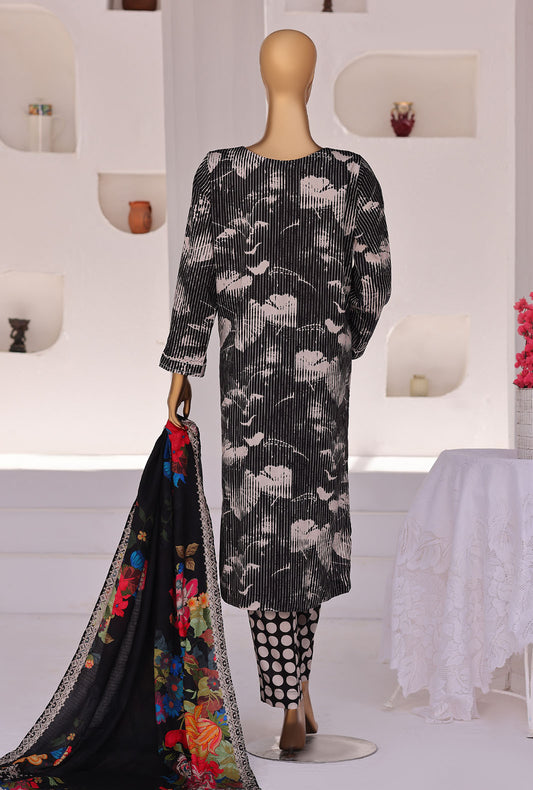 Linen Wintry Co Ords by HZ Textiles Printed Linen Suit Unstitched 3 Piece LW-5049 Vol 01