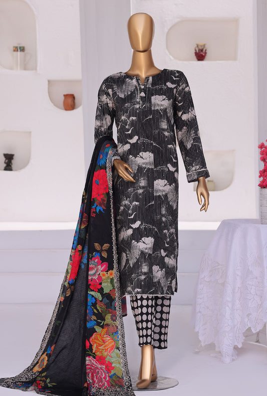 Linen Wintry Co Ords by HZ Textiles Printed Linen Suit Unstitched 3 Piece LW-5049 Vol 01