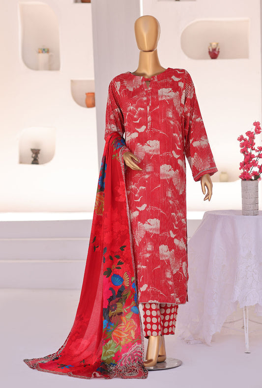 Linen Wintry Co Ords by HZ Textiles Printed Linen Suit Unstitched 3 Piece LW-5050 Vol 01